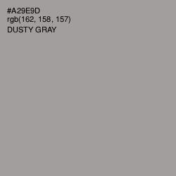 #A29E9D - Dusty Gray Color Image